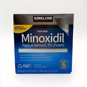 Kirkland Minoxidil 5% Foam 6-Month Supply 360g Hair Regrowth Treatment New